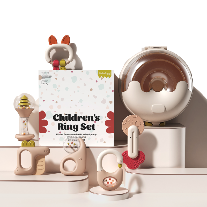 Baby Rattle and teether gift set - 6 pcs