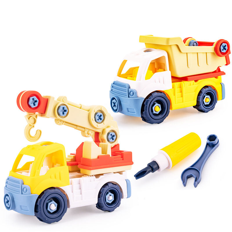 Assemble DIY Service Truck - Crane & Dump Truck