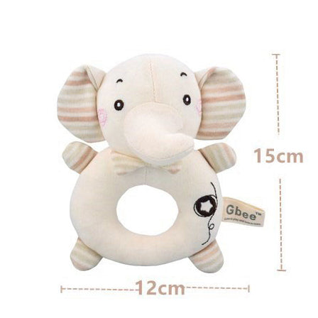 Organic Cotton Baby Rattle - Elephant Circle