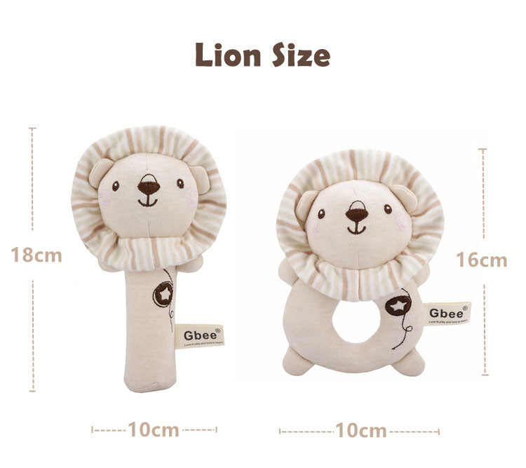 Organic Cotton Baby Rattle Set - Lion