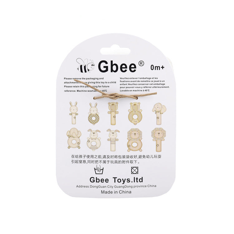 Organic Cotton Baby Rattle - Elephant Circle
