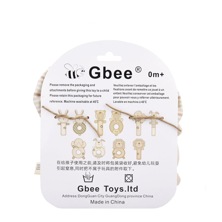 Organic Cotton Baby Rattle Set- Elephant
