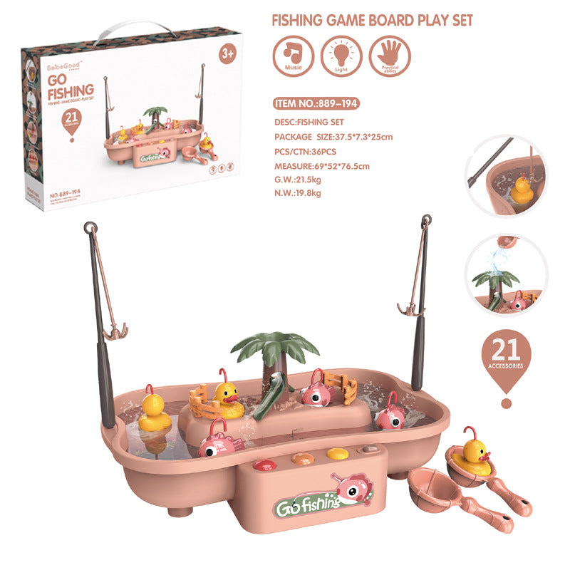 21 PCS Go Fishing Water Play-Pink