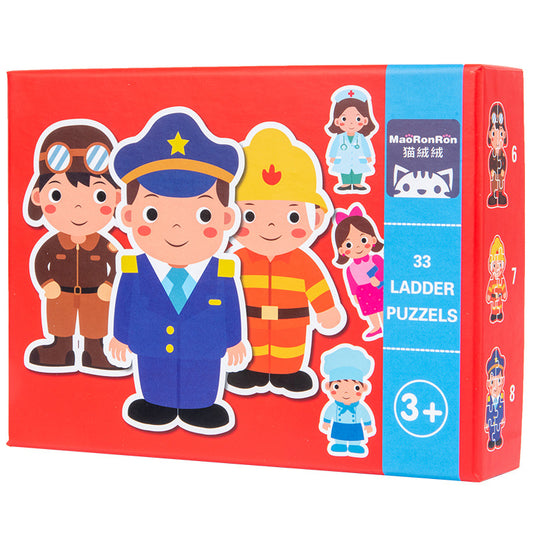 33 PCS Ladder Jigsaw Puzzles - Occupation
