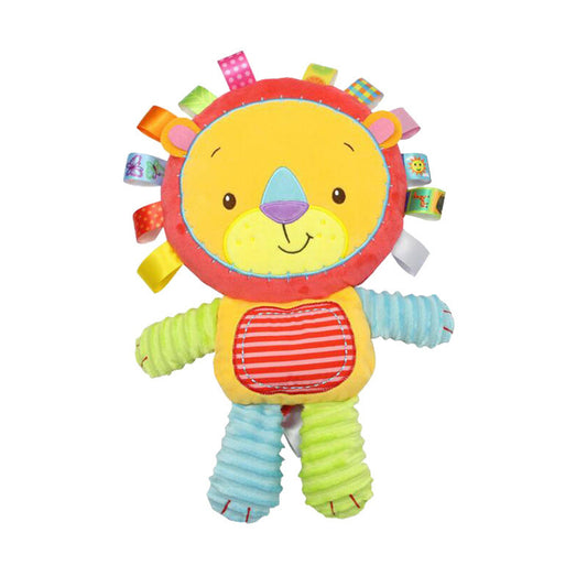 Stuffed Animal Soft Toy with Rattle - Lion