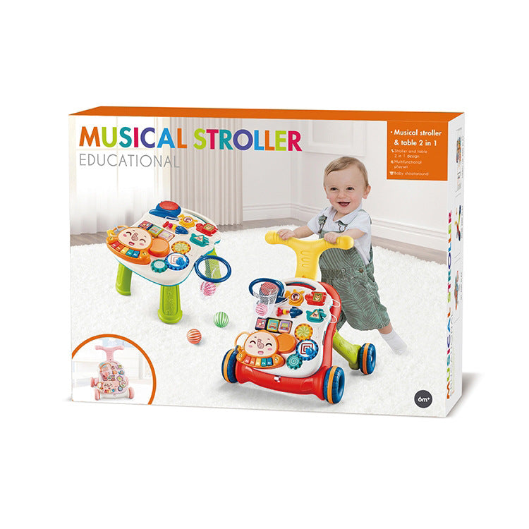 3 IN 1 Multi-functional Music Walker - Pink