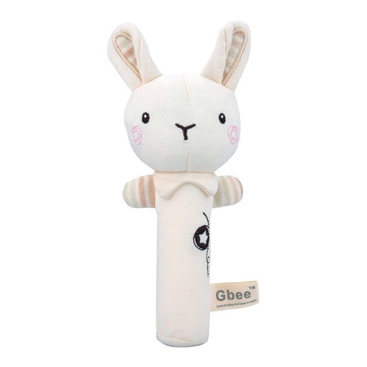 Organic Cotton Baby Rattle - Rabbit Stick