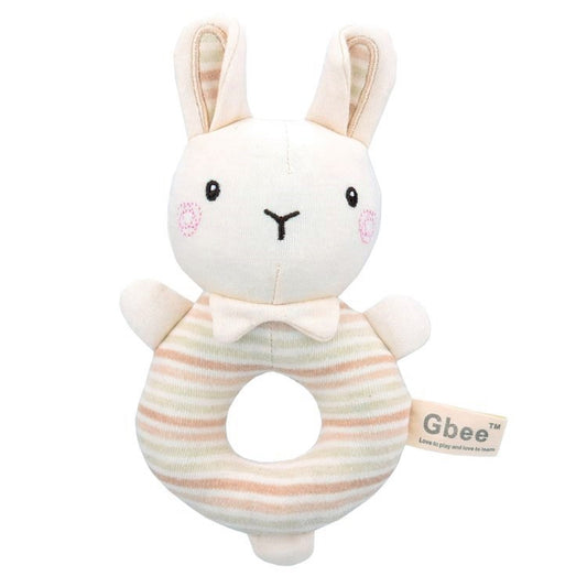 Organic Cotton Baby Rattle - Rabbit Circle