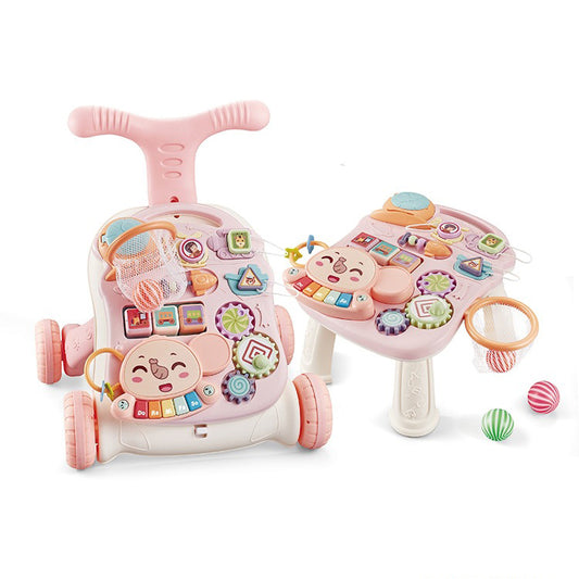 3 IN 1 Multi-functional Music Walker - Pink