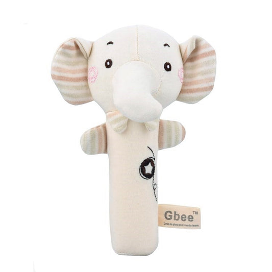 Organic Cotton Baby Rattle - Elephant Stick