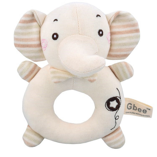Organic Cotton Baby Rattle - Elephant Circle