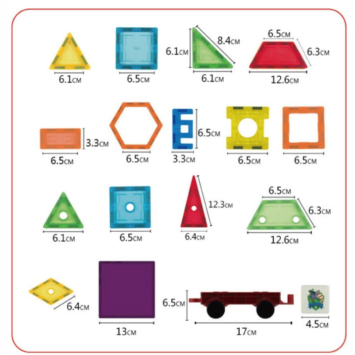 Window Magnetic Tiles - 70 Pieces