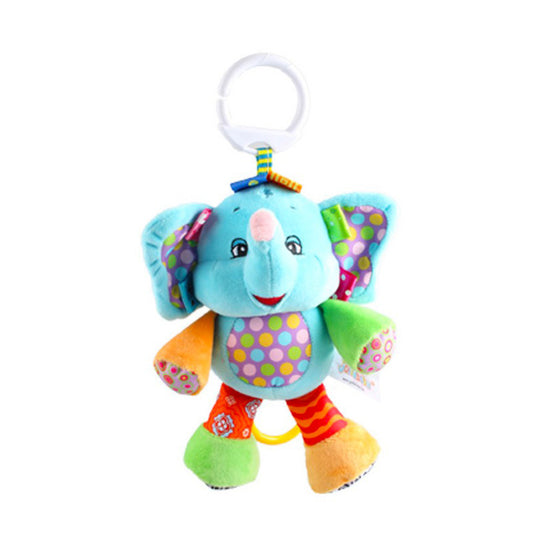 Musical Pull String Soft Toy - Blue Elephant
