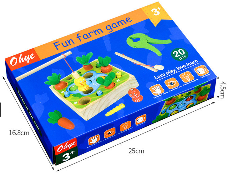 Wooden magnet fishing Set