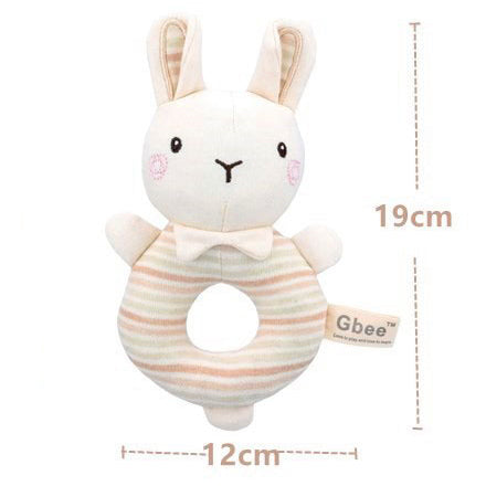 Organic Cotton Baby Rattle - Rabbit Circle