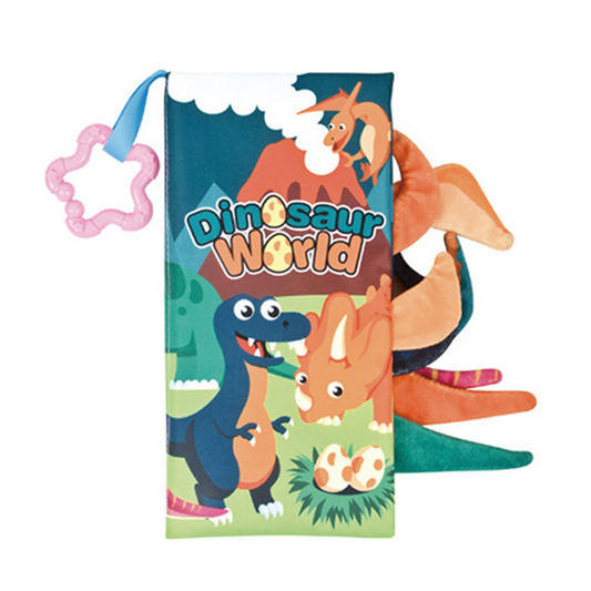 Baby animal tail 3D soft cloth book - Dinosaur
