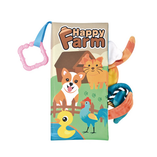 Baby animal tail 3D soft cloth book - Farm