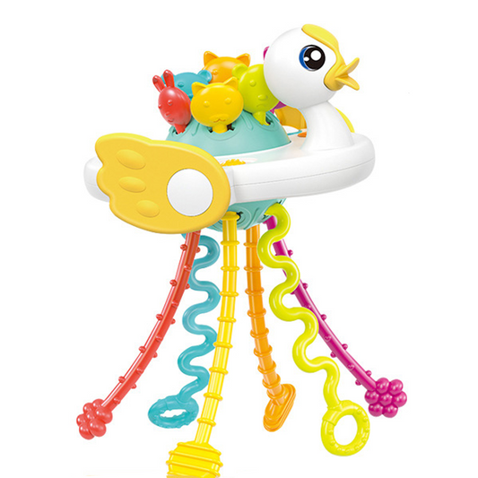 Baby Montessori Pull String Sensory Toy - Duck