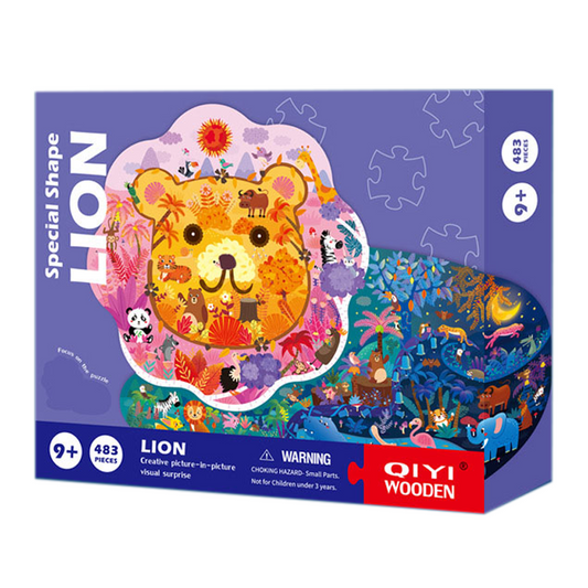 Animal-shaped ladder puzzle - Lion 483 Pieces