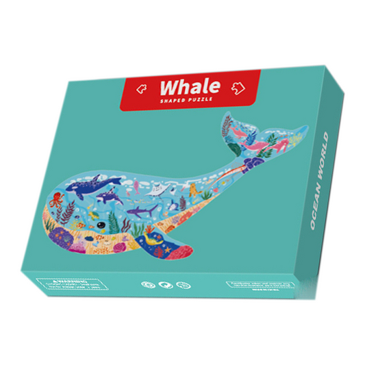 Animal-shaped ladder puzzle - Whale 50 Pieces