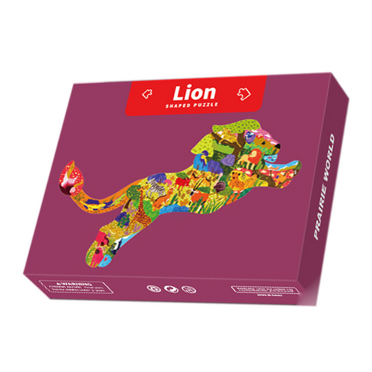 Animal-shaped ladder puzzle - Lion 80 Pieces