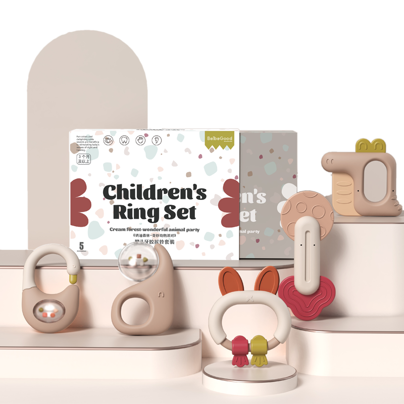Baby Rattle and teether gift set - 5 pcs