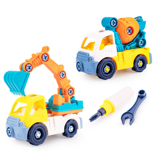 Assemble DIY Service Truck - Excavator & Mixer
