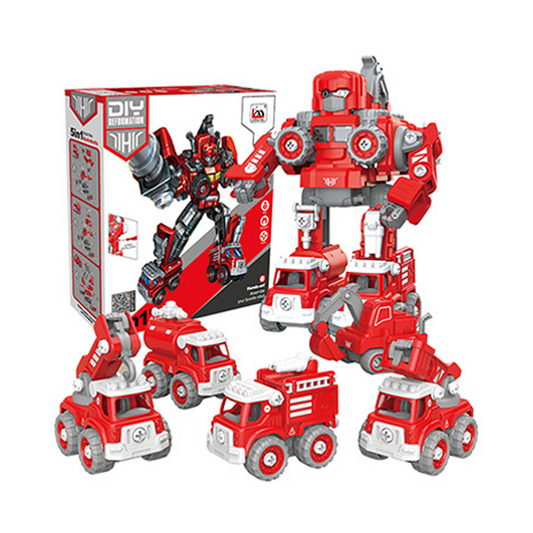 5 in 1 transformer truck toy - Red